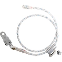 藤井電工 TSUYORON ワークポジショニング用器具用ロープ金具付 TD527R ナイロン 三つ打ち 直径16mm×長さ2100mm