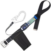 藤井電工 TSUYORON 胴ベルト型墜落制止用器具(巻取タイプ)ロック機構なし リトライト 黒 LLサイズ 幅50MM×長さ1600MM 130KG対応型