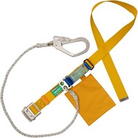 藤井電工 TSUYORON 胴ベルト型墜落制止用器具(ロープタイプ) セフライト(八つ打ちロープ) 黄 LLサイズ 幅50MM×長さ1600MM 130KG対応型