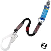 藤井電工 TSUYORON フルハーネス用ランヤード シングルランヤード 伸縮式ノビロン(BK)130KG対応型 LY1300mm THLNV9333BKLY130130K 1本