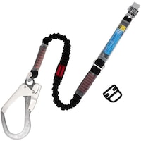 藤井電工 TSUYORON フルハーネス用ランヤード シングルランヤード 伸縮式ノビロン(BK)LY1300mm THLNV9333BKLY130R23J 1本