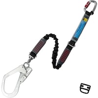 藤井電工 TSUYORON フルハーネス用ランヤード シングルランヤード 伸縮式ノビロン(BK)LY1100mm THLNV93SV21KSBKLY110 1本