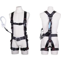 藤井電工 TSUYORON 飛燕ハーネス 胴ベルト付き シングルランヤード付き ロック機構付き巻取式コルトリトラ ダークグレー Sサイズ TH506CR93SVOTDGBKSR2 1本