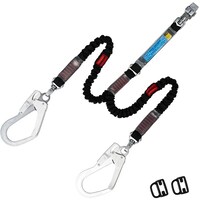 藤井電工 TSUYORON フルハーネス用ランヤード ツインランヤード 伸縮式ノビロン(BK) THL2NV93SV33KSBK2R23 1本