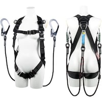 藤井電工 TSUYORON 小町ハーネス ツインランヤード付き Gブレード(黒) 黒 Mサイズ TH5092GB99OTBLKM2R26 1本