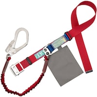 藤井電工 TSUYORON 胴ベルト型墜落制止用器具(伸縮タイプ)ノビロン(RE) 赤 LLサイズ ベルト幅50MM×1600MM 130KG対応型