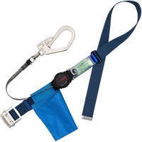 藤井電工 TSUYORON 胴ベルト型墜落制止用器具(巻取タイプ)ロック機構付き ワン・ハンドリトラ 紺 LLサイズ 幅50MM×長さ1600MM 130KG対応型