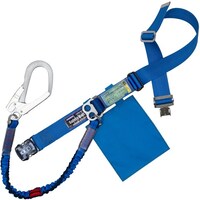 藤井電工 TSUYORON 胴ベルト型墜落制止用器具(伸縮タイプ)ノビロン(BL) 青 LLサイズ ベルト幅50MM×1600MM 130KG対応型 ワンタッチバックル仕様