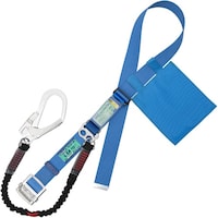 藤井電工 TSUYORON 胴ベルト型墜落制止用器具(伸縮タイプ)ノビロン(BK) 青 LLサイズ ベルト幅50MM×1600MM 130KG対応型