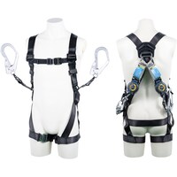 藤井電工 TSUYORON 黒影ハーネス ツインランヤード付き ロック機構付き巻取式SRリトラ ダークグレー Sサイズ TH5042TR93SVOTDGS2R2 1本