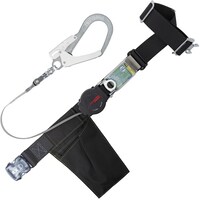 藤井電工 TSUYORON 胴ベルト型墜落制止用器具(巻取タイプ)ロック機構付き ワン・ハンドリトライト 黒 Mサイズ 幅50MM×長さ1200MM ワンタッチバックル仕様