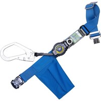 藤井電工 TSUYORON 胴ベルト型墜落制止用器具(巻取タイプ)ロック機構付き ロックリトライト 青 Lサイズ 幅50MM×長さ1400MM ワンタッチバックル仕様