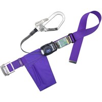 藤井電工 TSUYORON 胴ベルト型墜落制止用器具(巻取タイプ)ロック機構なし リトラ 紫 Mサイズ 幅50MM×長さ1200MM