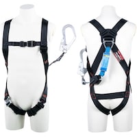 藤井電工 TSUYORON ライトハーネス シングルランヤード付き ロック機構付き巻取式コルトリトラ 黒 LLサイズ 130KG対応型 TH510CR93SVOTBLKBKLL 1本