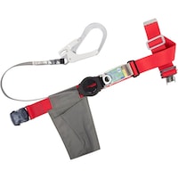 藤井電工 TSUYORON 胴ベルト型墜落制止用器具(巻取タイプ)ロック機構付き ワン・ハンドリトライト 赤 Sサイズ 幅50MM×長さ1100MM ワンタッチバックル仕様