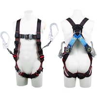 藤井電工 TSUYORON レヴォハーネス ツインランヤード付き ロック機構付き巻取式SRリトラ 黒・赤 LLサイズ 130KG対応型 胸D環付き TH508OT2TR93SVOTBKRL 1本