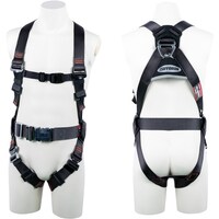 藤井電工 TSUYORON コアハーネス ハーネス本体のみ 胴ベルト付き(ワンタッチバックル) ダークグレー LLサイズ TH502OTDGLLJANBX 1本