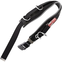 藤井電工 TSUYORON ワークポジショニング用器具用胴補助ベルト 湾曲型 TDB120 黒 Lサイズ めがね環付V角環付き