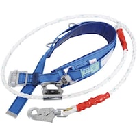 藤井電工 TSUYORON ワークポジショニング用器具 柱上安全帯 FC22W 青 Lサイズ ロープ下側通過タイプ
