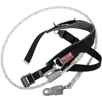 藤井電工 TSUYORON ワークポジショニング用器具 柱上安全帯 TD27H 黒 LLサイズ ロープ下側通過タイプ 尻掛けベルト付き WPTD27HBLKLLJANBX 1本