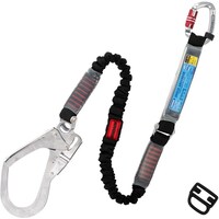 藤井電工 TSUYORON フルハーネス用ランヤード シングルランヤード 伸縮式ノビロン(BK) THLNV9921KSBKR23JANB 1本