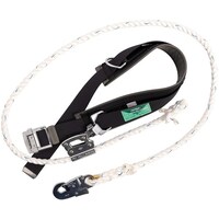 藤井電工 TSUYORON ワークポジショニング用器具 柱上安全帯 FCー11 黒 LLサイズ ロープ下側通過タイプ