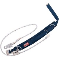 藤井電工 TSUYORON ワークポジショニング用器具 柱上安全帯 湾曲型 TDB27 紺 Mサイズ ロープ下側通過タイプ めがね環付V角環付き