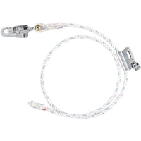 藤井電工 TSUYORON ワークポジショニング用器具用ロープ金具付 TD527 ナイロン 三つ打ち 直径16mm×長さ2200mm WPTD527LY220JANBX 1本