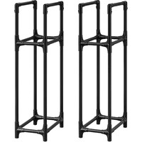 アイリスオーヤマ IRIS 299837 省スペースタイヤラック普通車用 ブラック STH472B 1S(2台)