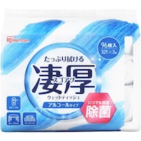 アイリスオーヤマ IRIS 298672 除菌ができるウェットティッシュ凄厚 アルコールタイプ3P