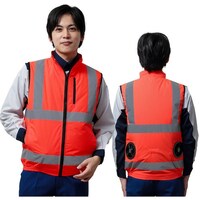 岡潮 岡潮 高視認性空調安全ベスト(ウェアのみ) 30225 蛍光レッド7L 302257L 1着