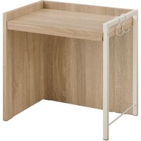 アイリスオーヤマ IRIS 201978 伸縮レンジ上ラック ホワイト/ライトナチュラル