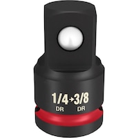 ミルウォーキーツール・ジャパン milwaukee SHOCKWAVE IMPACT DUTY アンビルサイズ変換アダプター1/4インチ(6.35mm) → 3/8インチ(9.5mm)