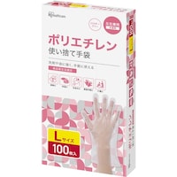 アイリスオーヤマ IRIS 106473 ポリエチレン手袋 Lサイズ 100枚 RCPE100L 1箱(100枚)
