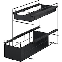 アイリスオーヤマ IRIS 201490 シンク下引き出しラックスリム ブラック