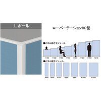 NAIKI Lポール ローパーティション BP型 BPT13LP 1個