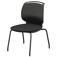 NAIKI ミーティングチェアー(肘無) E480型 ルント runto E480FB1BKD 1脚