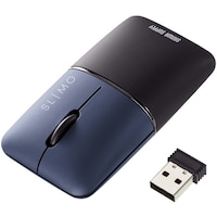 サンワサプライ SANWA 静音ワイヤレスブルーLEDマウス SLIMO (充電式・USB A) MAWBS310NV 1個