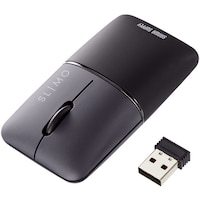 サンワサプライ SANWA 静音ワイヤレスブルーLEDマウス SLIMO (充電式・USB A) MAWBS310BK 1個