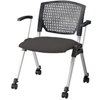 NAIKI ミーティングチェアー(肘付) E470型 E471C1BLK 1脚