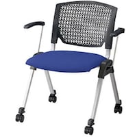 NAIKI ミーティングチェアー(肘付) E470型 E471C1BLU 1脚