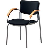 NAIKI ミーティングチェアー(肘付) E217型 E218BBK 1脚