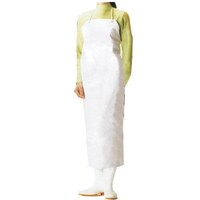 トオケミ トオケミ 抗菌胸付前掛(ロープ紐)ホワイト L