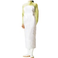 トオケミ トオケミ 抗菌胸付前掛(ロープ紐)ホワイト M