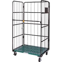 トラスコ中山 TRUSCO カゴ車 オリコン4個載せハイテナー1130X800X2000 樹脂底板 THTXJ8011.320C 1台