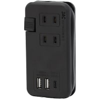 日本緑十字社 緑十字 USB電源タップ(AC3個/TypeAポート2/TYPECポート1) ブラック 約55×111×23mm