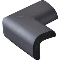日本緑十字社 緑十字 コーナー用ガードクッション V型タイプ ブラック 70×70×44mm 裏テープ付