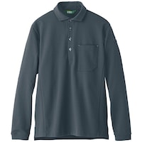 アイトス アイトス 長袖エコポロシャツ(男女兼用)AZ50014 チャコール L AZ50014014L 1着