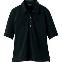 アイトス アイトス レディース半袖エコポロシャツAZ50015 ブラック SS AZ50015010SS 1着