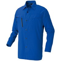 アイトス アイトス 長袖シャツ(男女兼用)AZ4135 高通気軽量スーパーストレッチ ブルー M AZ4135006M 1着
